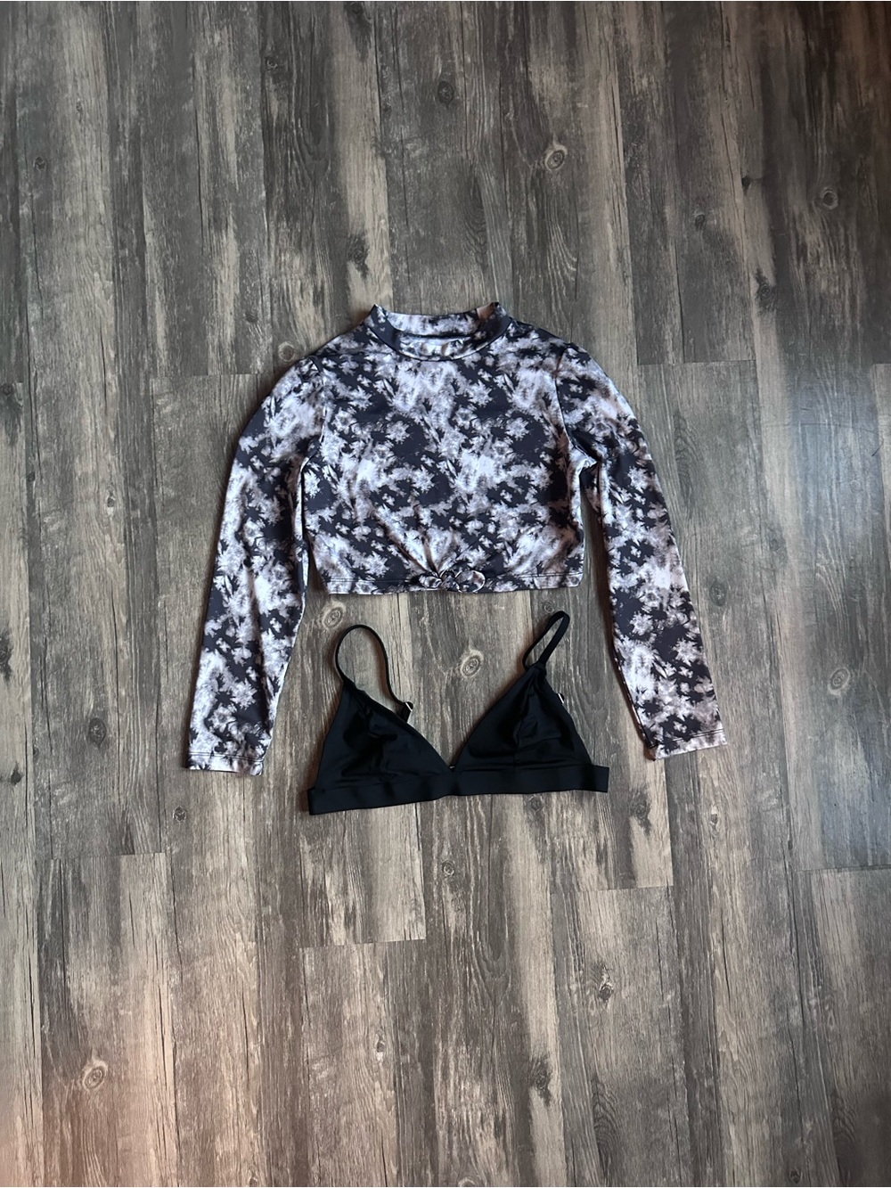 Girls Swim Tops Youth Girls Size 10 Black Bikini | Gray Black Swim Shirt Bundle